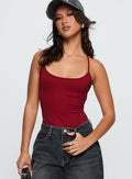 All Tied Up Bodysuit Burgundy