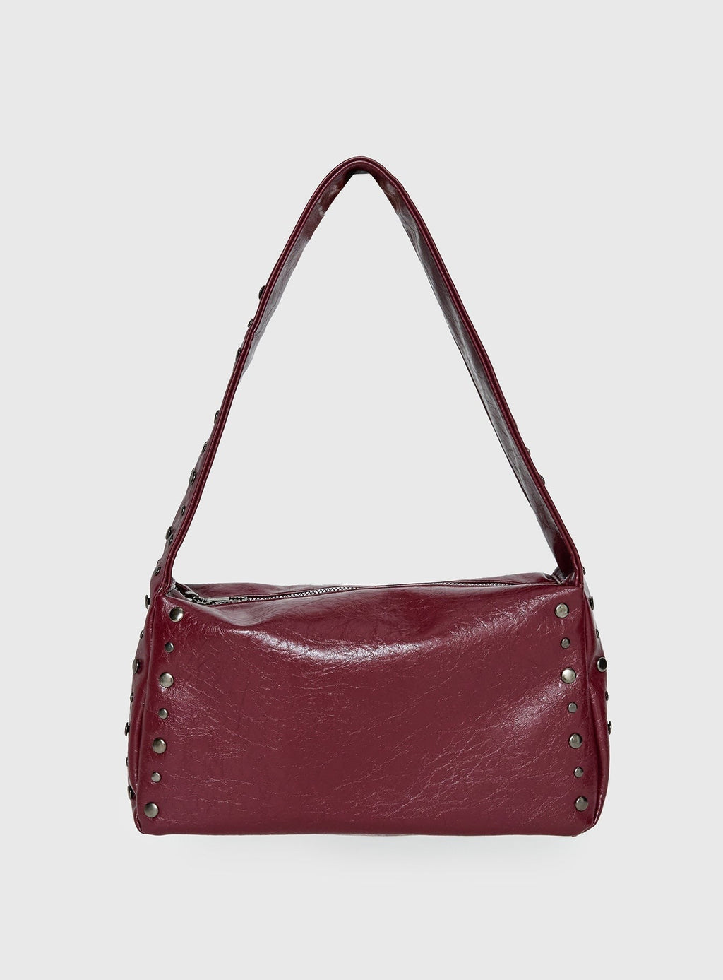 Kaiser Stud Detail Shoulder Bag Burgundy