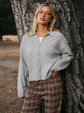 Nadyna Collared Cardigan Grey Marle