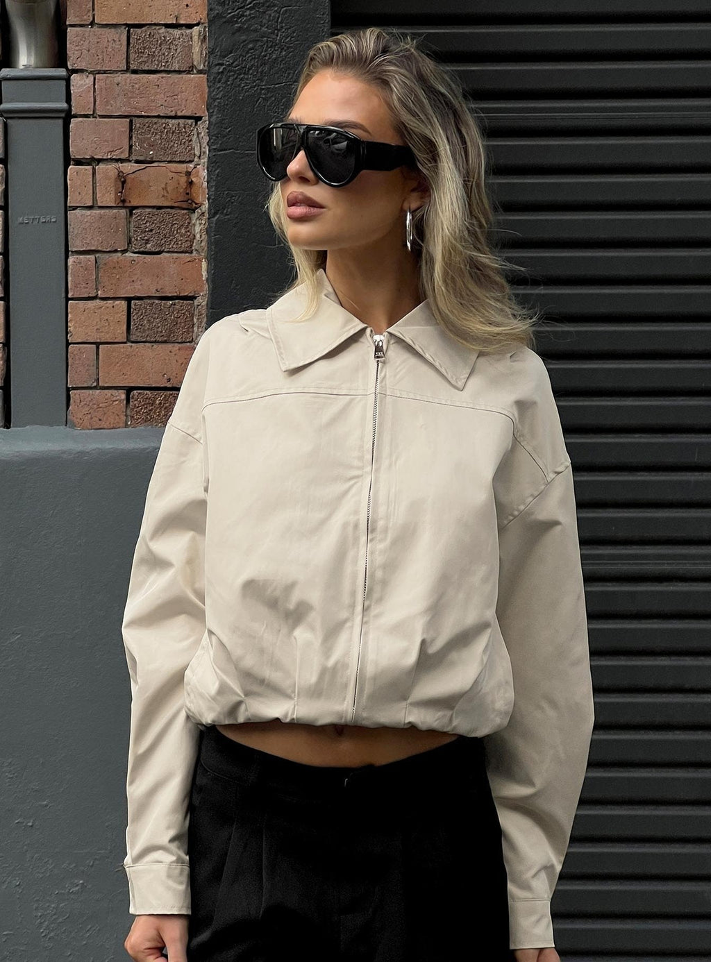 Call You Up Bomber Jacket Sand