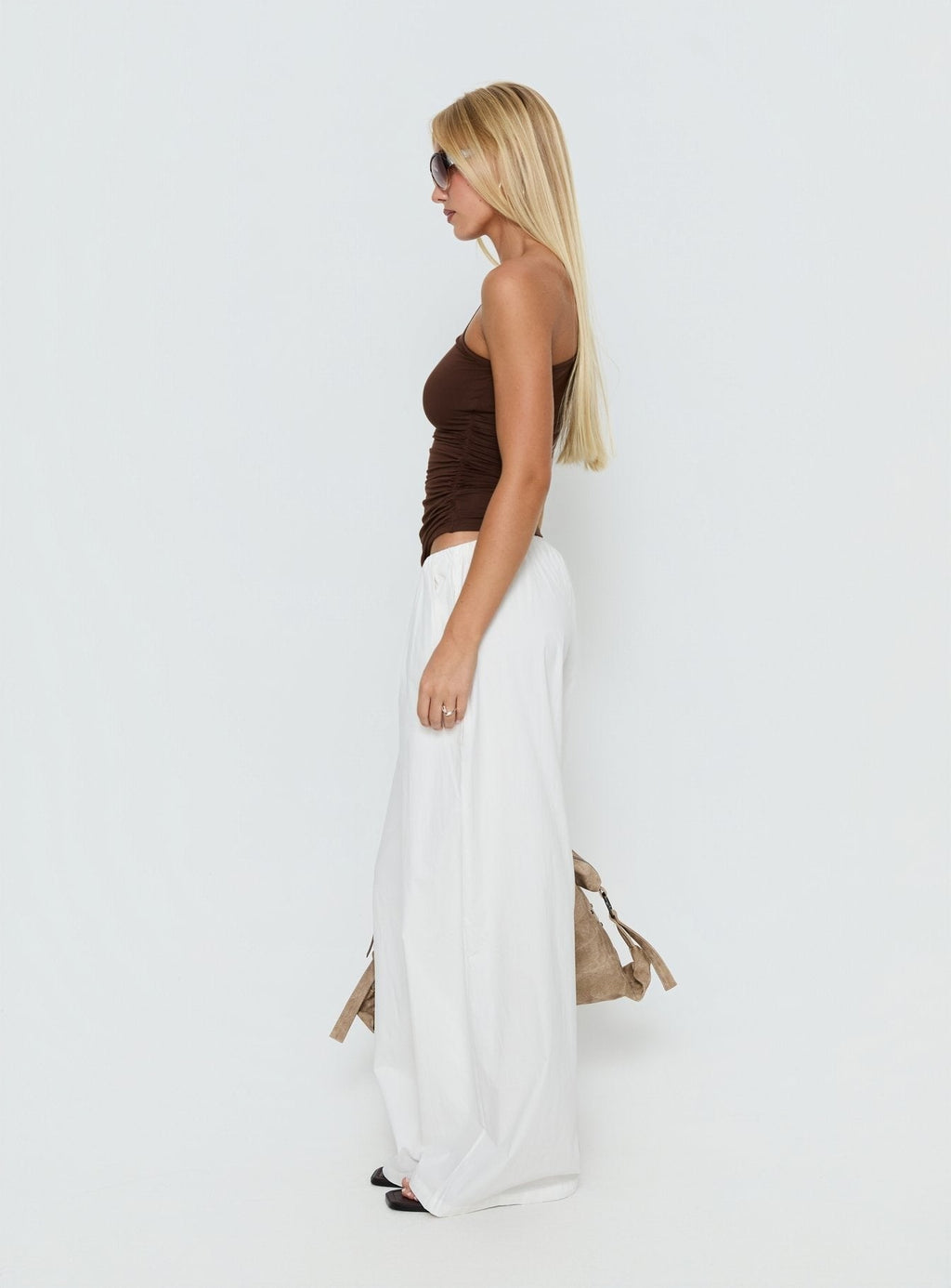 Lunea Concealed Waistband Pants White Tall