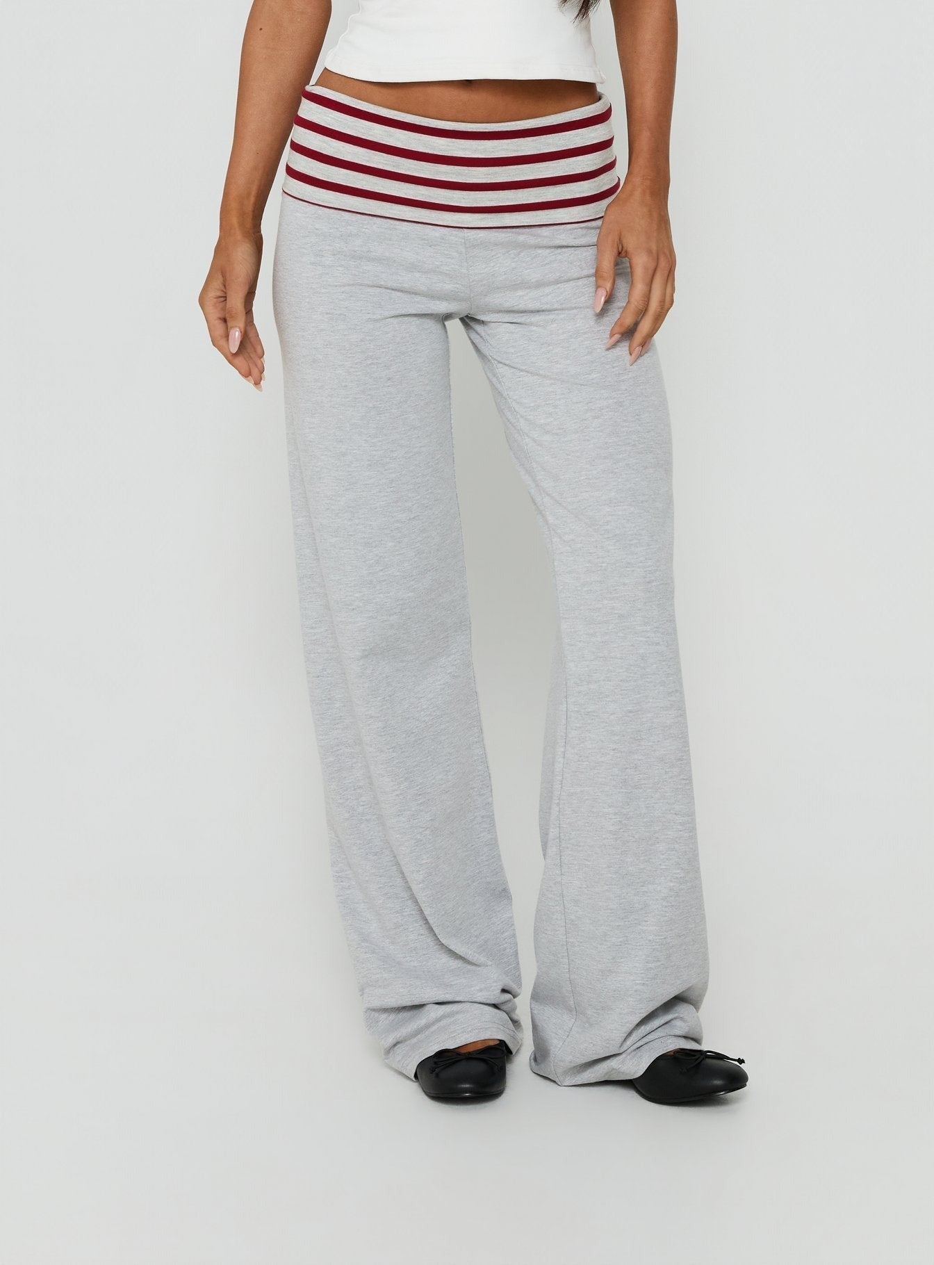 Jetset Pants Grey / Red Stripe