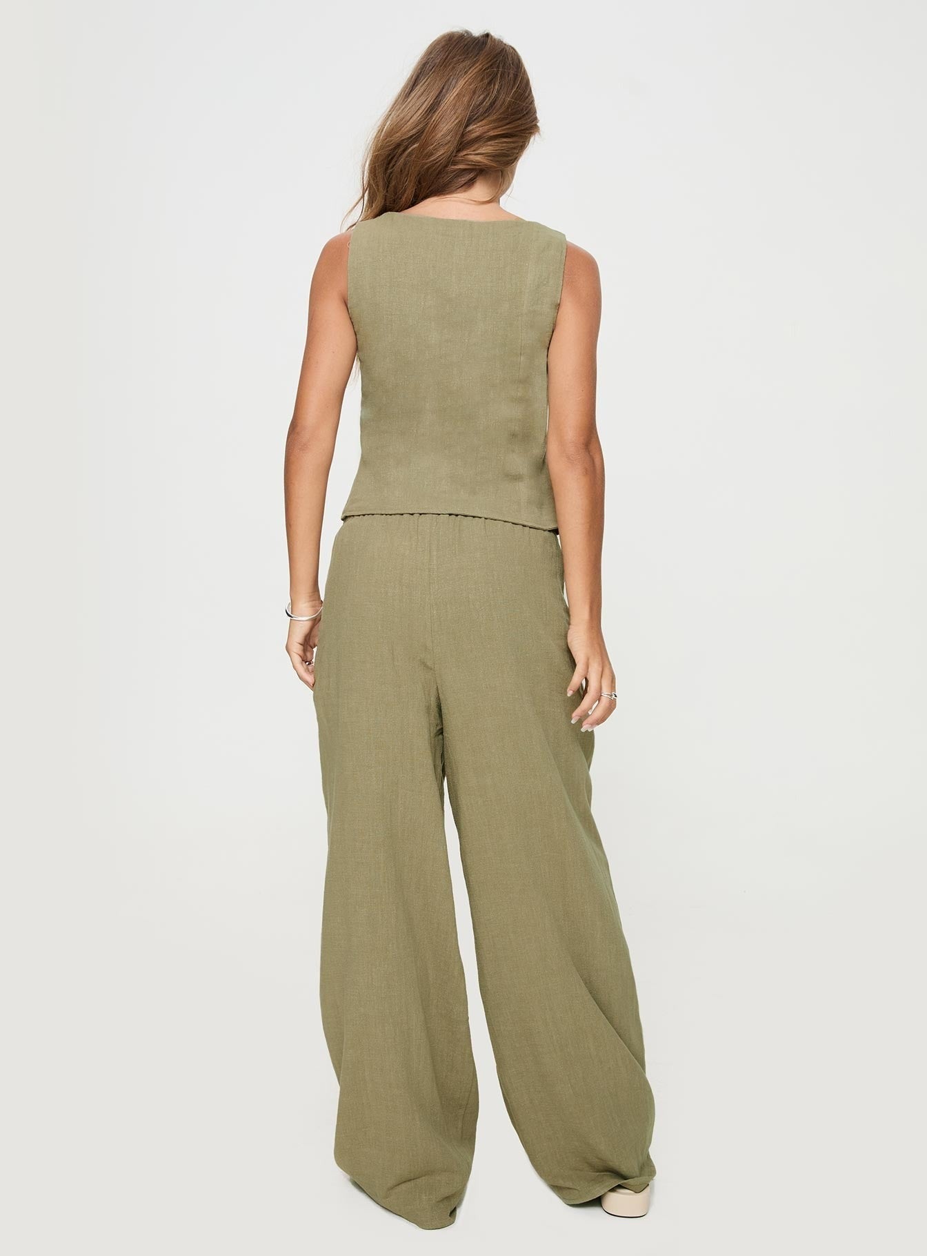 Zodiac Linen Blend Pants Olive