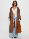 Rectify Trench Coat Brown