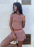 Ready To Party Frill Skort Pink / Black Polka