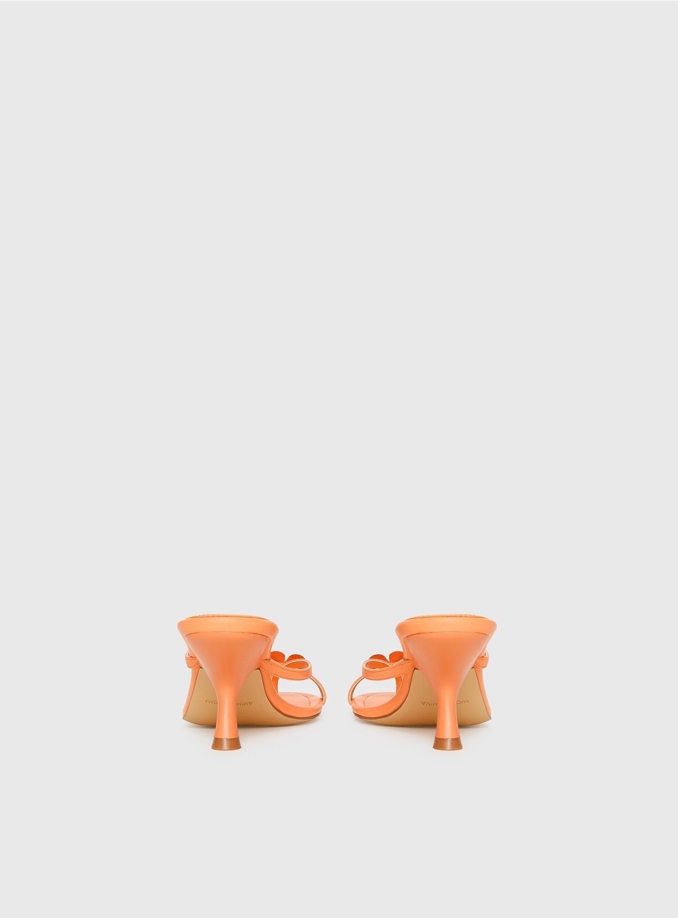 Electrified Floral Thong Heels Orange Sorbet
