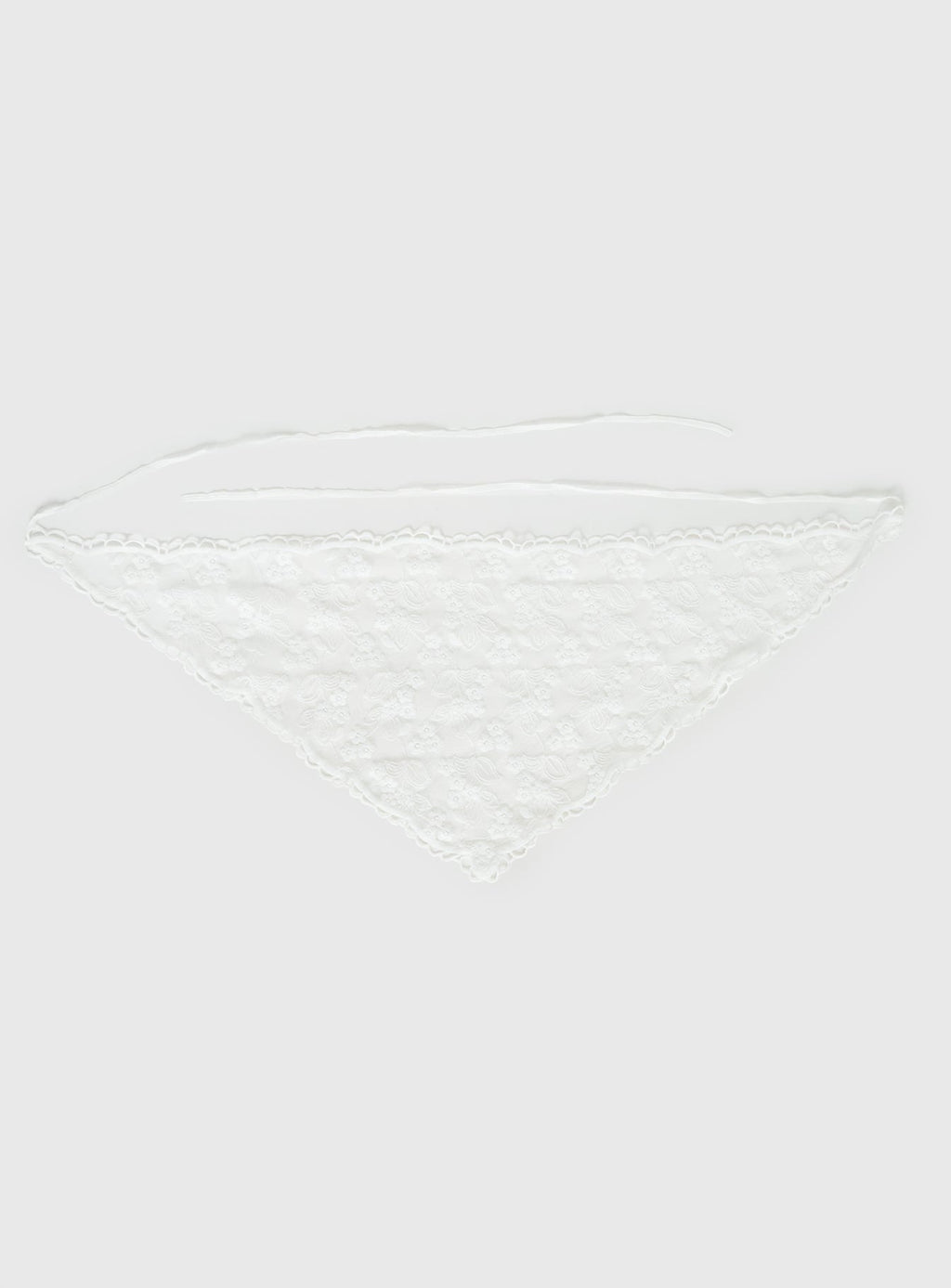 Creme Brulee Lace Hair Scarf White