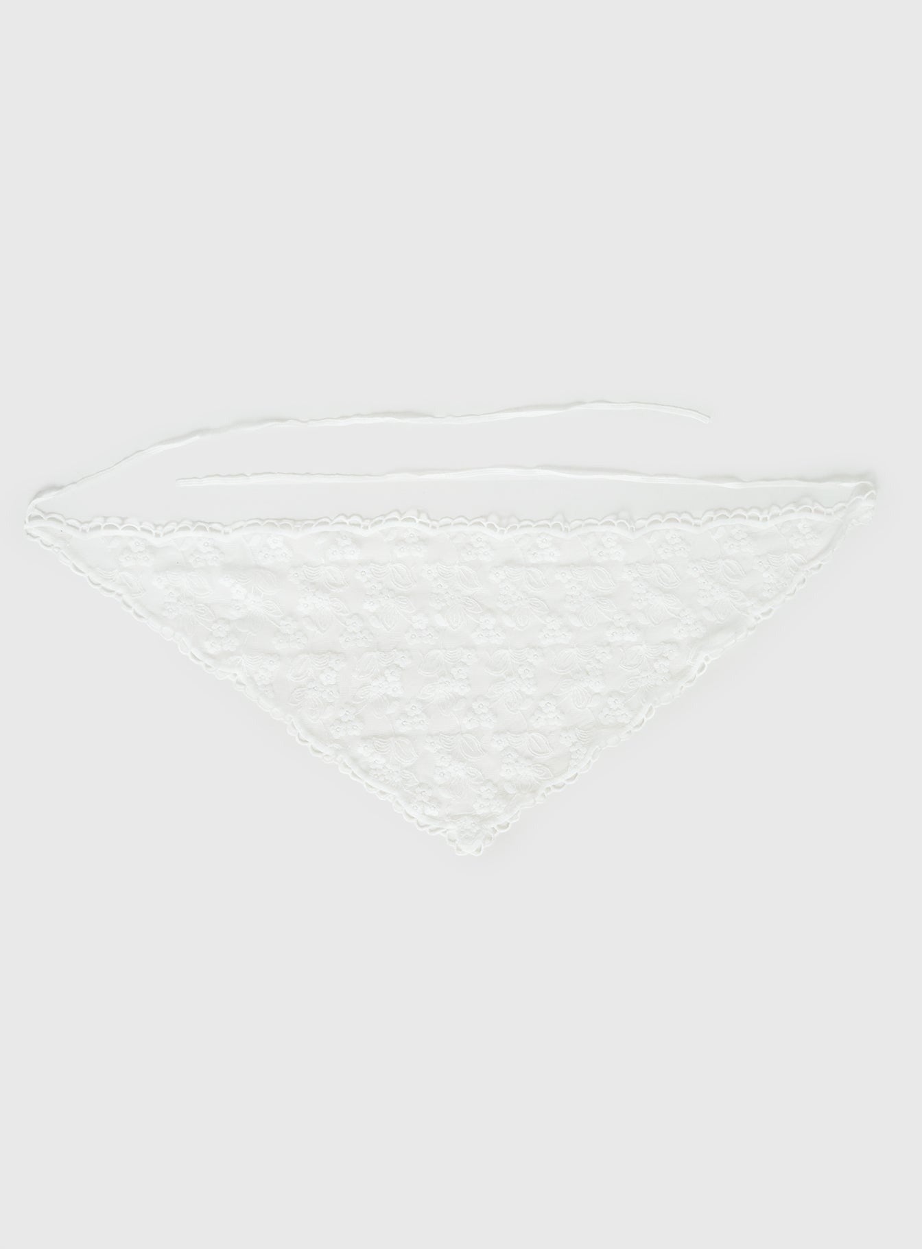 Creme Brulee Lace Hair Scarf White
