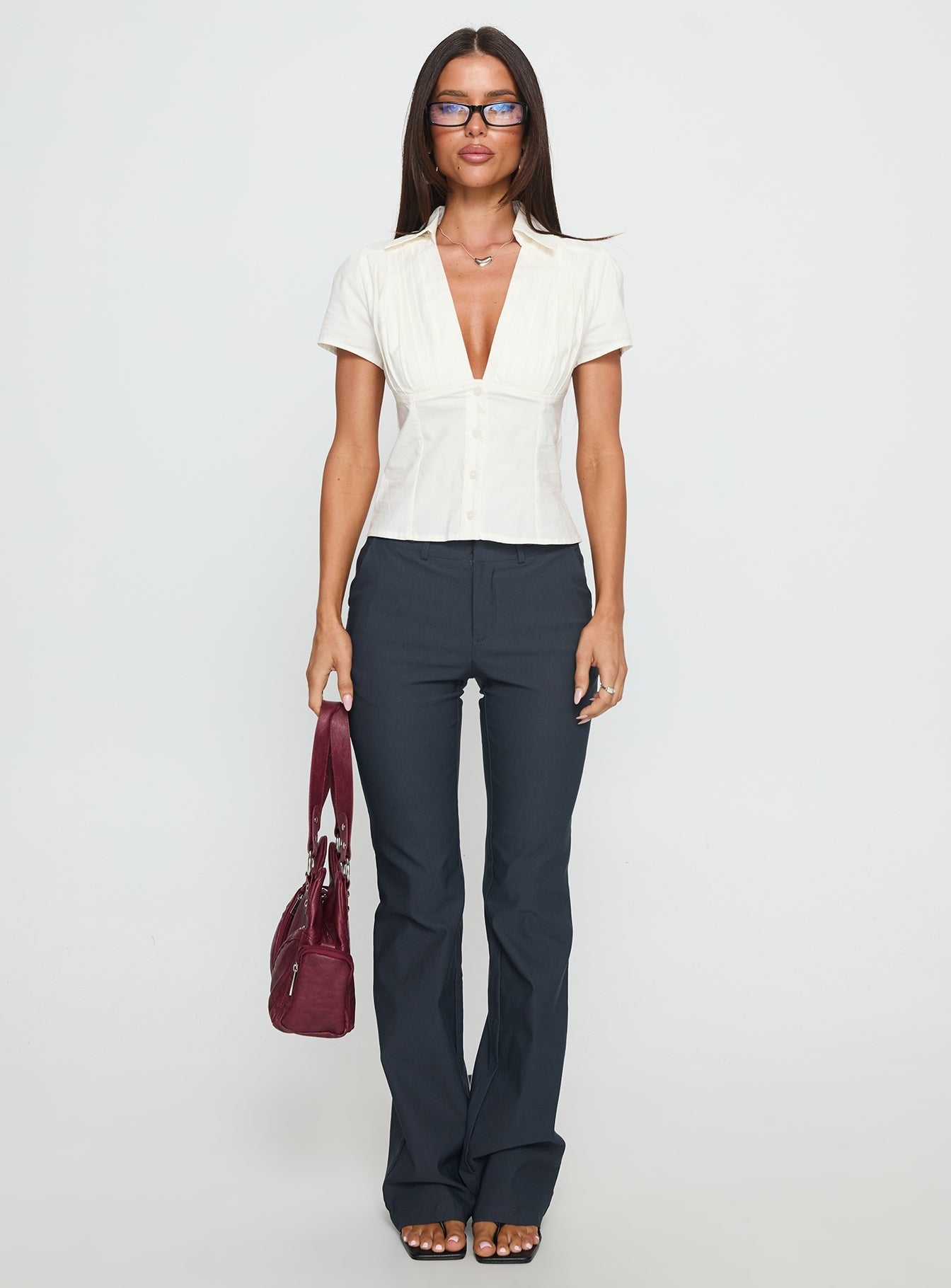Dariana Flare Pant Charcoal