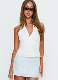 Darci Twist Halter Top White