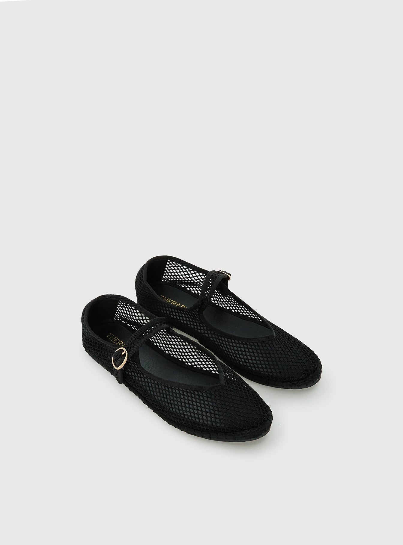Therapy Alicante Mesh Ballet Flats Black
