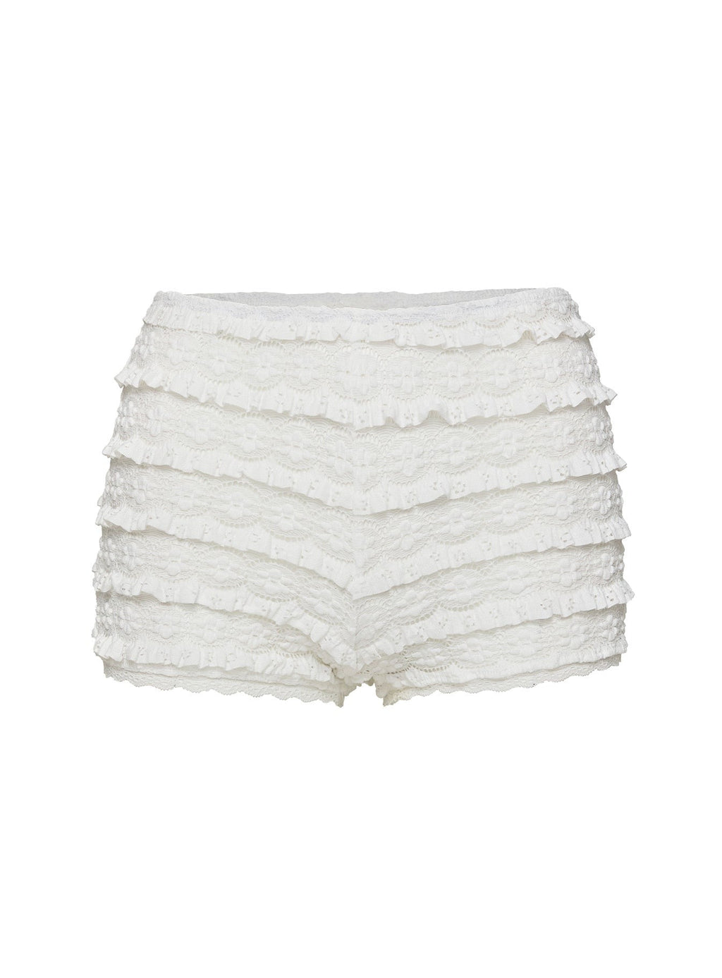 Angelis Lace Shorts White