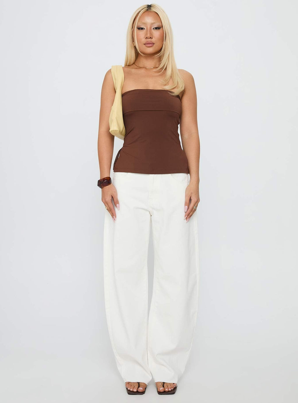 Strutter Strapless Top Chocolate