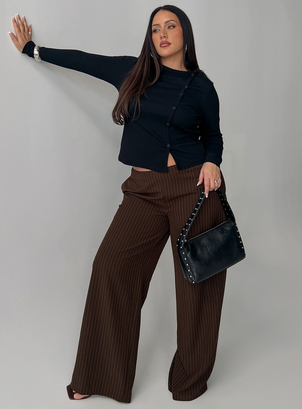 Passoni Long Sleeve Top Black Curve