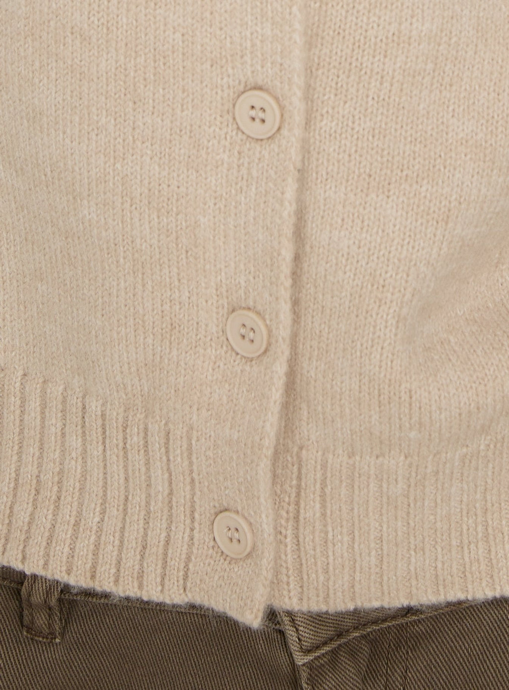 Klaura Funnel Neck Cardigan Oat