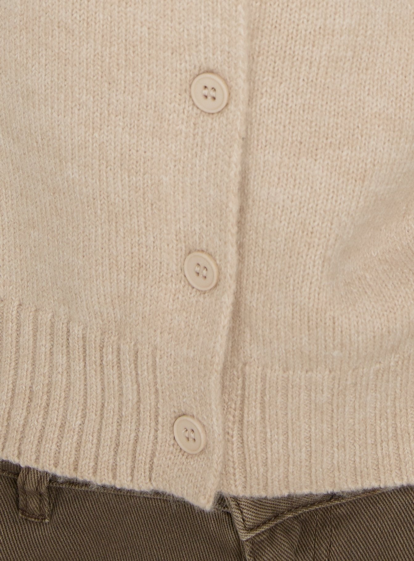 Klaura Funnel Neck Cardigan Oat