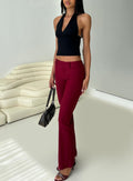 Kinkirk Flared Pants Burgundy Tall