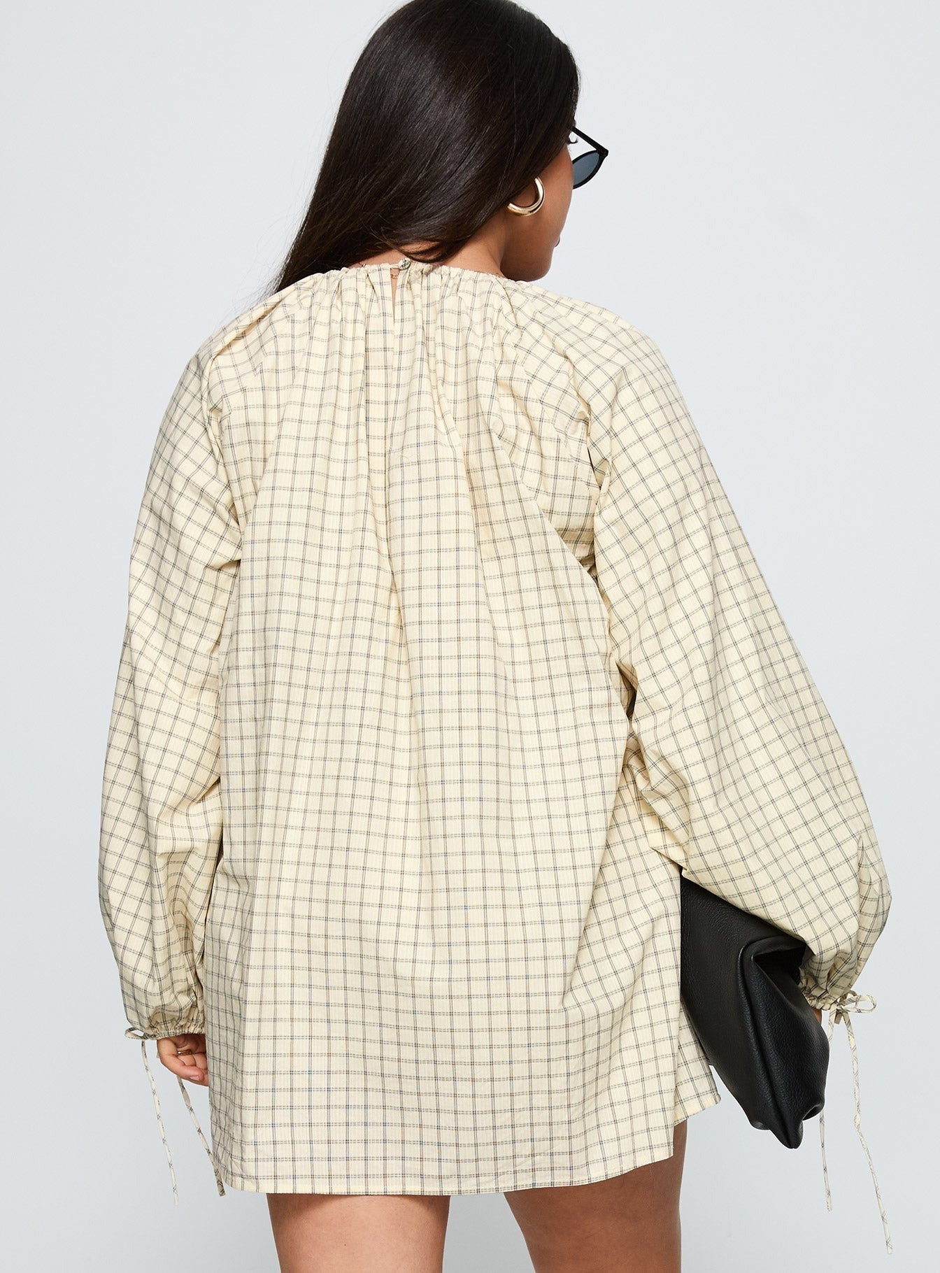 Preacher Playsuit White Check Curve