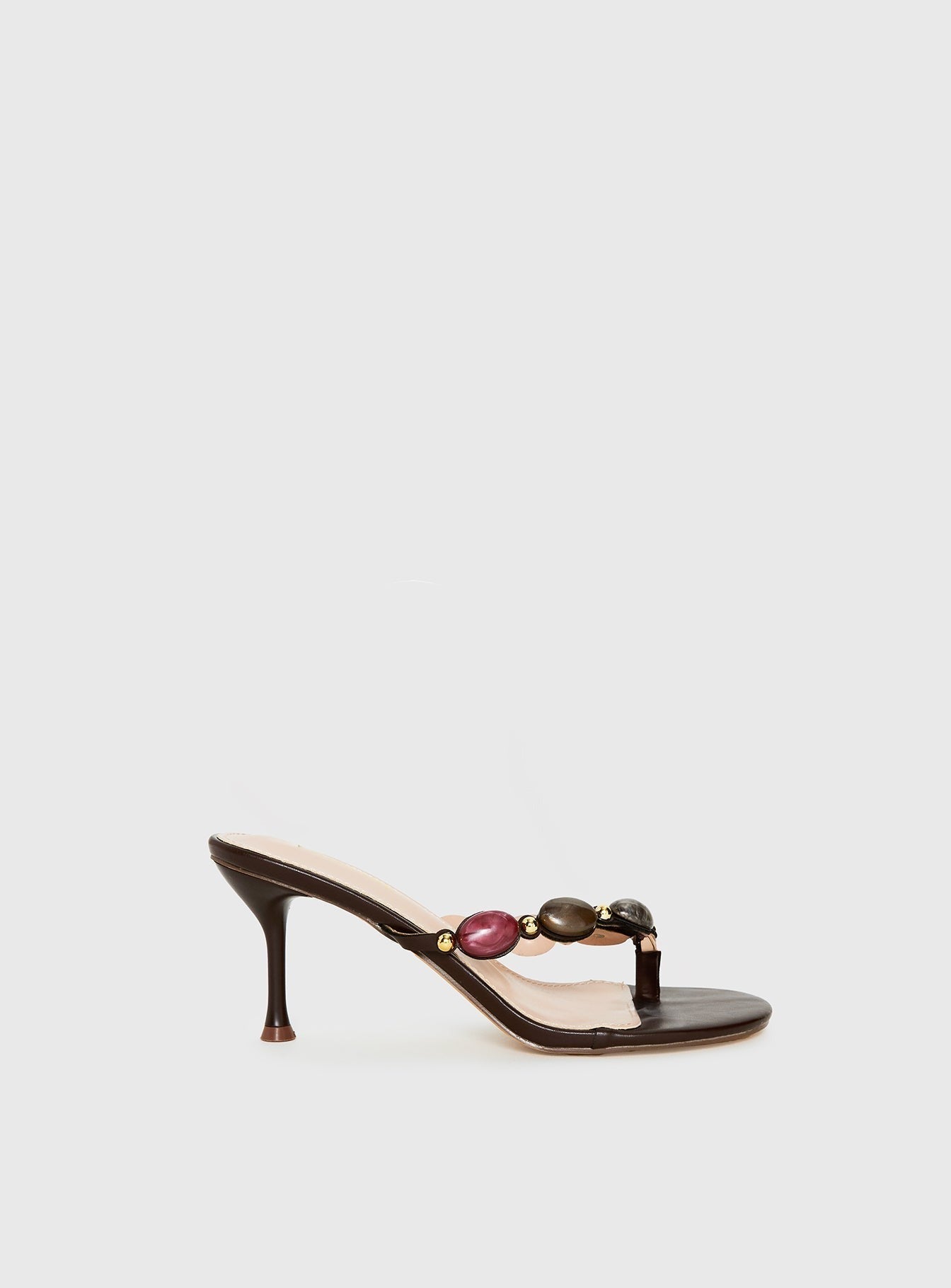 Nina Bead Heels Chocolate