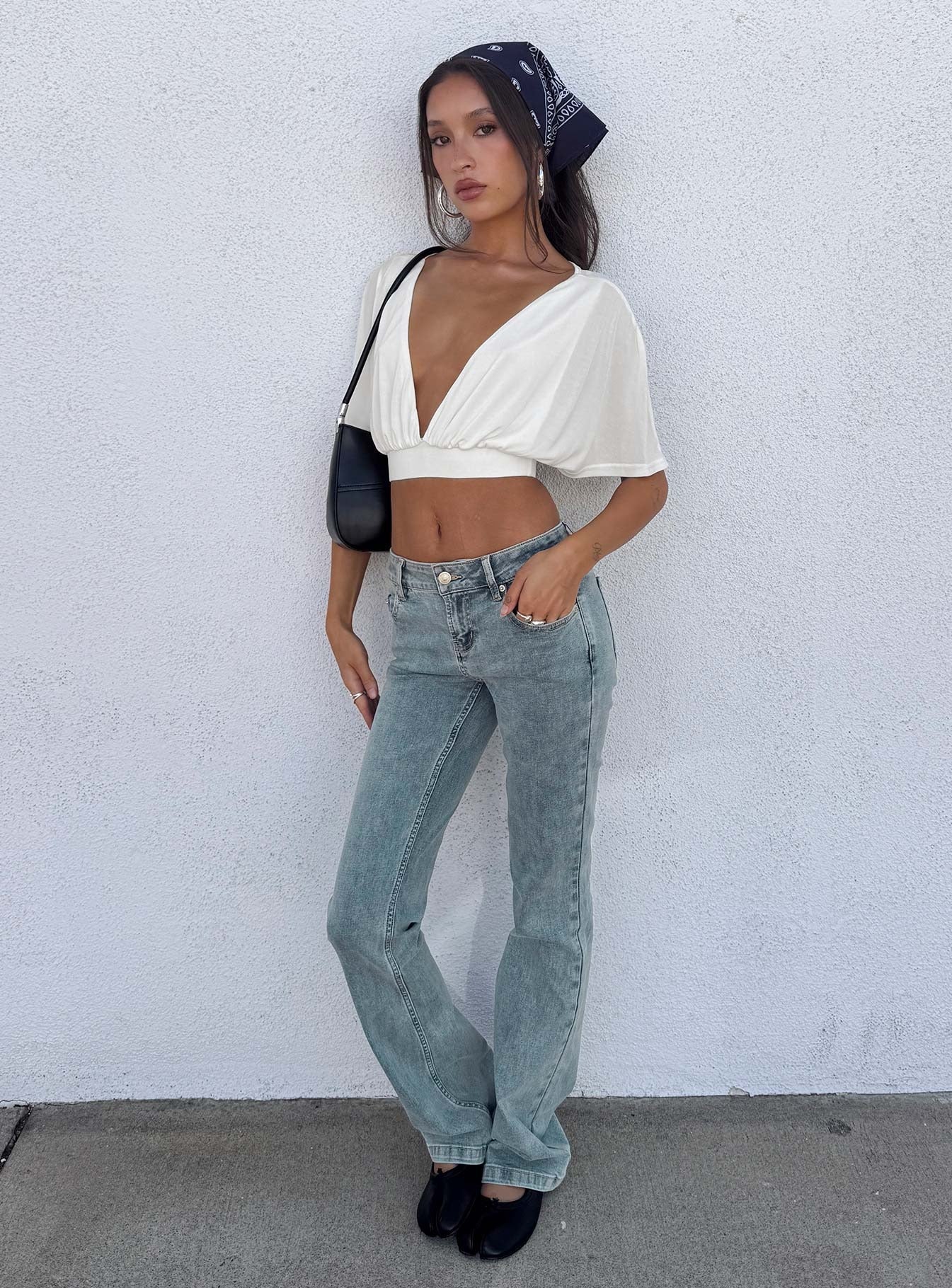 Bethany Low Rise Bootleg Jeans Ice Wash