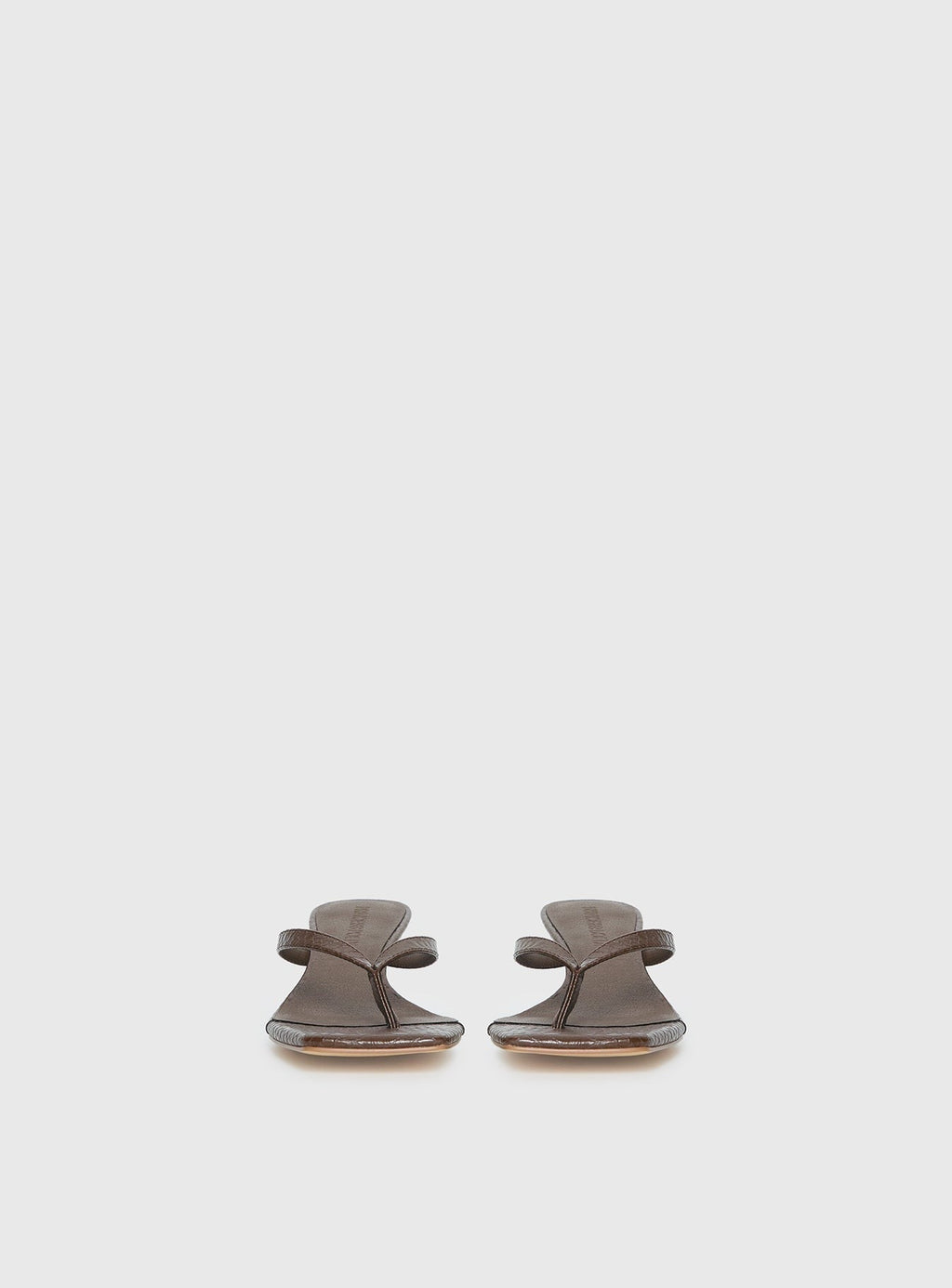 So Exclusive Snake Thong Heels Brown