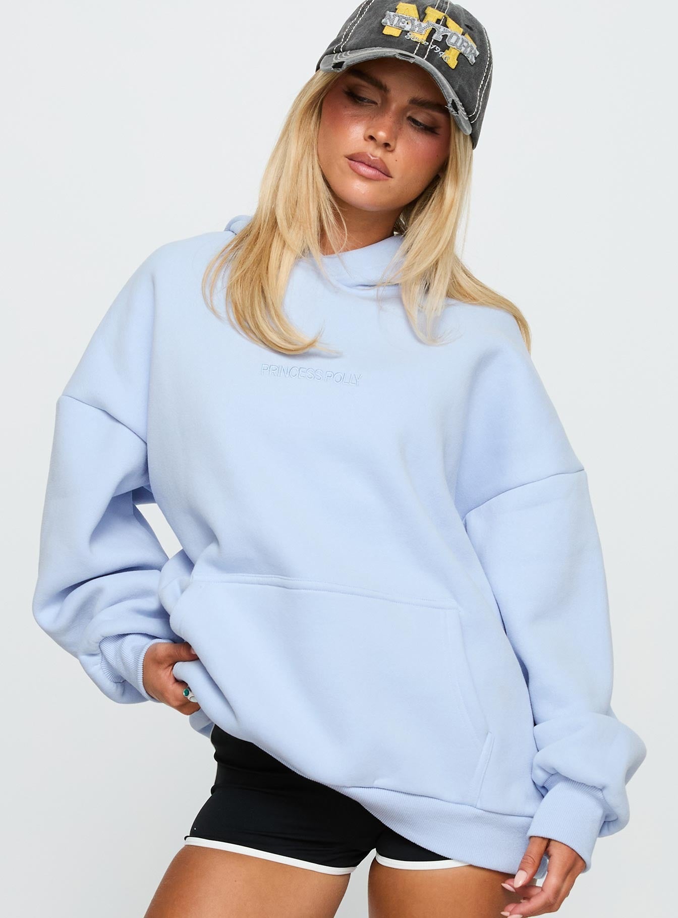 Princess Polly Hooded Sweatshirt Cornflower