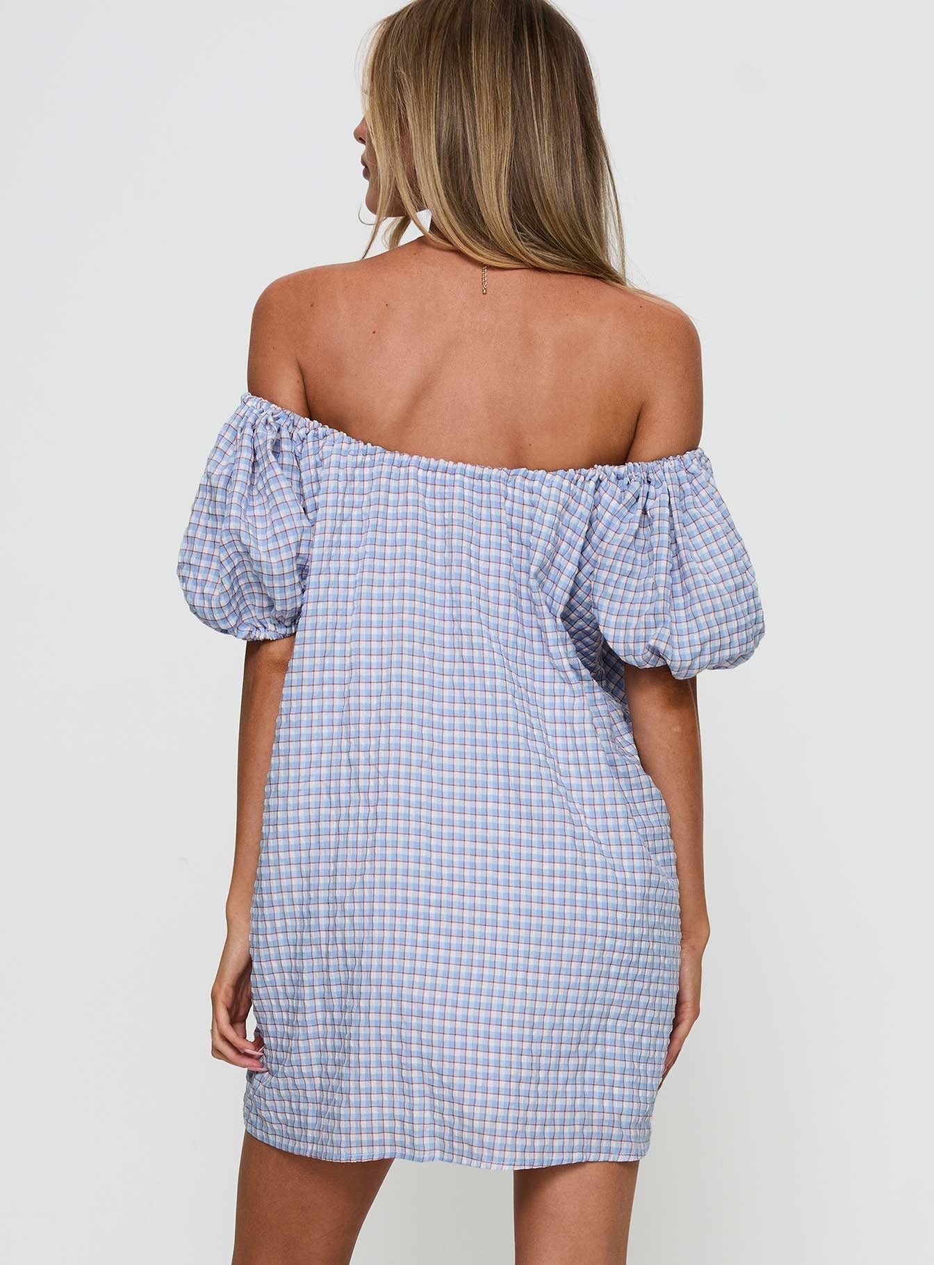 Morning Doves Mini Dress Blue