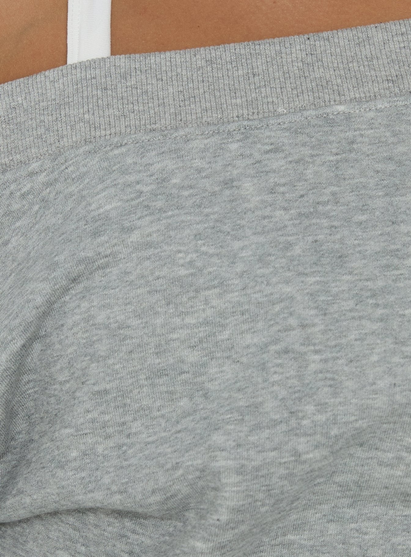 Kohdie Off Shoulder Fleece Jumper Grey Marle