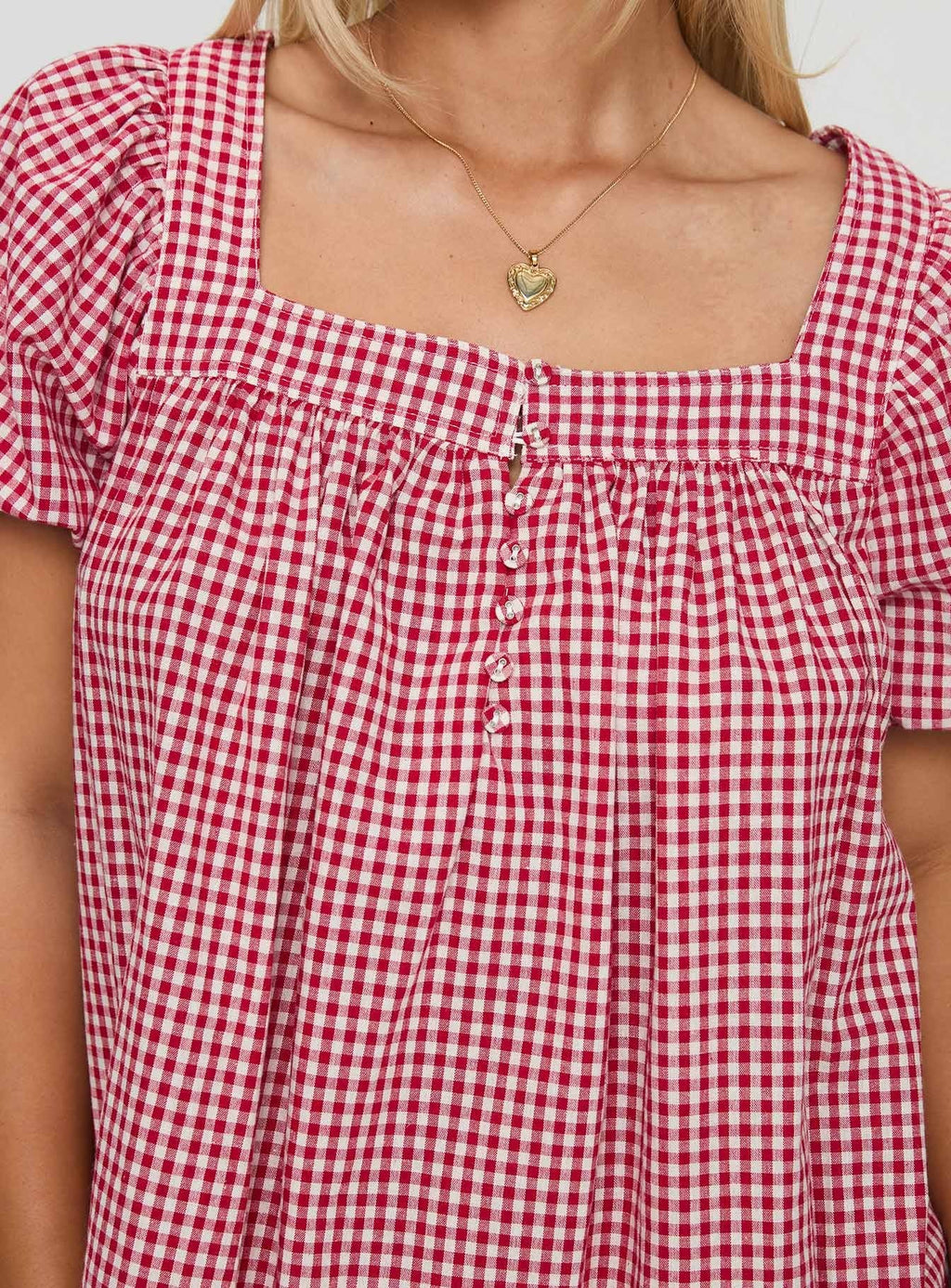 Lilibet Mini Dress Red Gingham