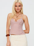 Candid Top Red Stripe