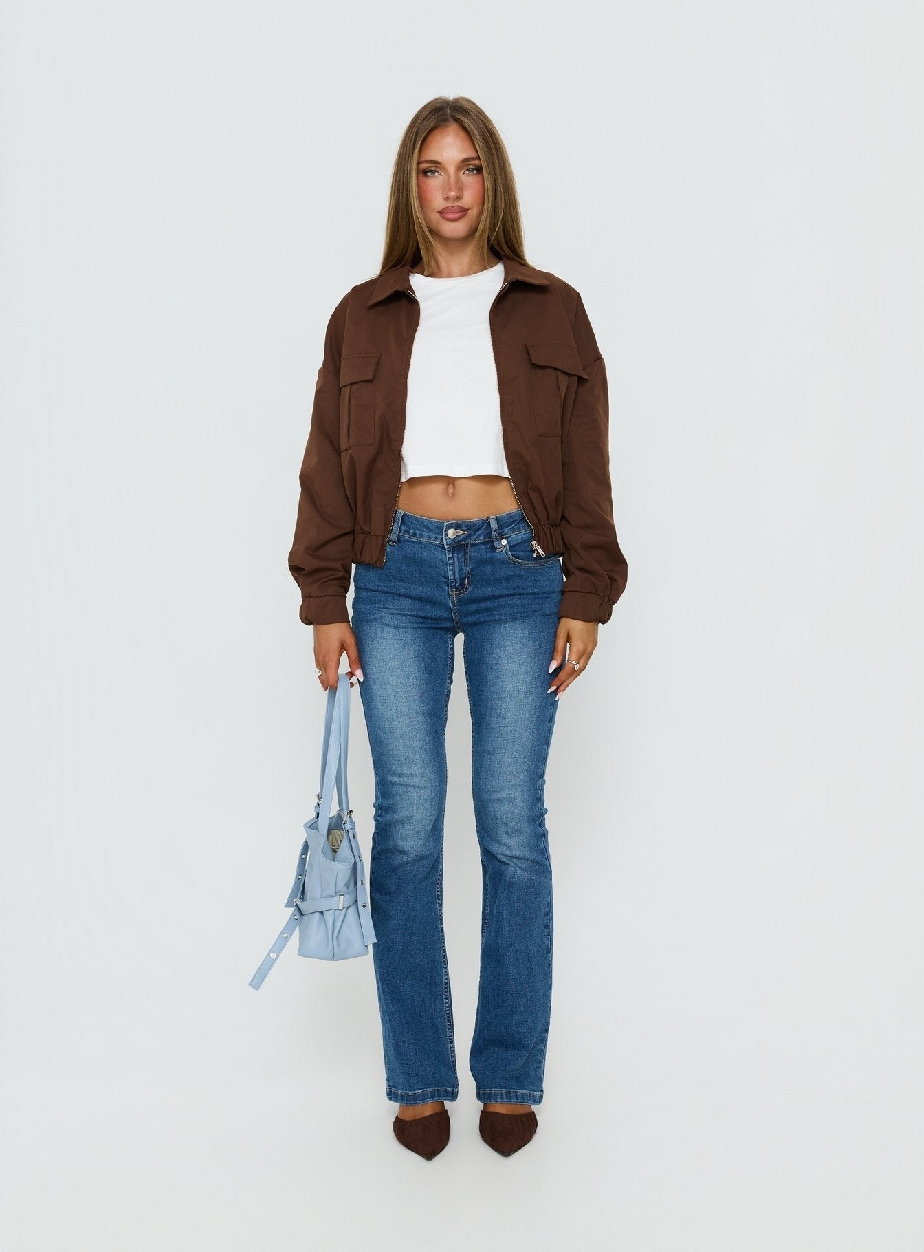Right Time Bomber Jacket Chocolate