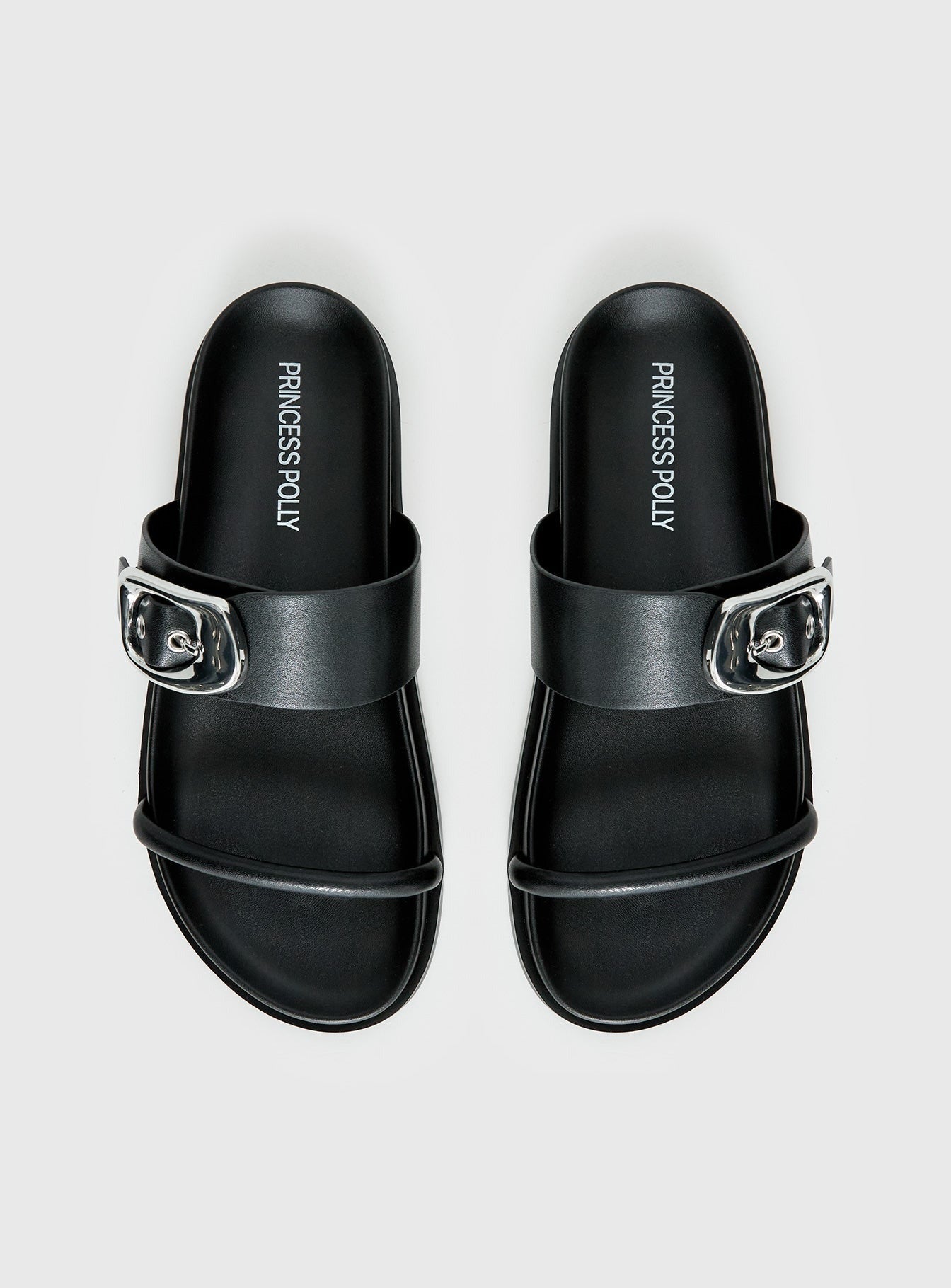 Worth It Buckle Detail Sandals Black