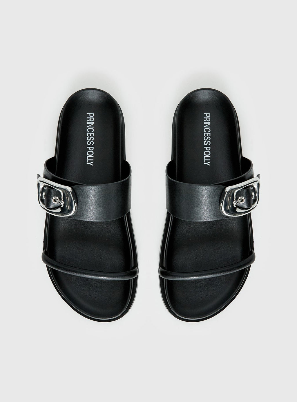 Worth It Buckle Detail Sandals Black