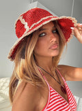 Zeldine Crochet Hat Red