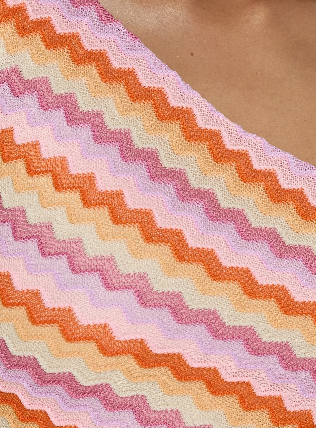Alisia One Shoulder Knit Mini Dress Pink Stripe