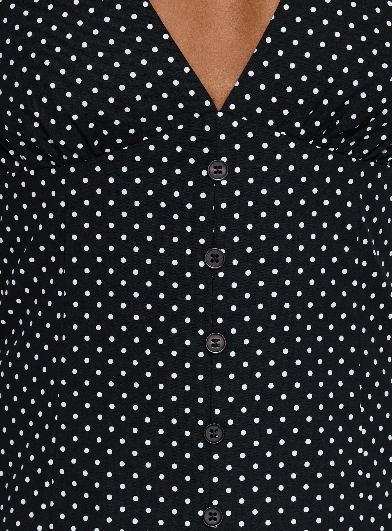 Loveliness Romper Black Polka