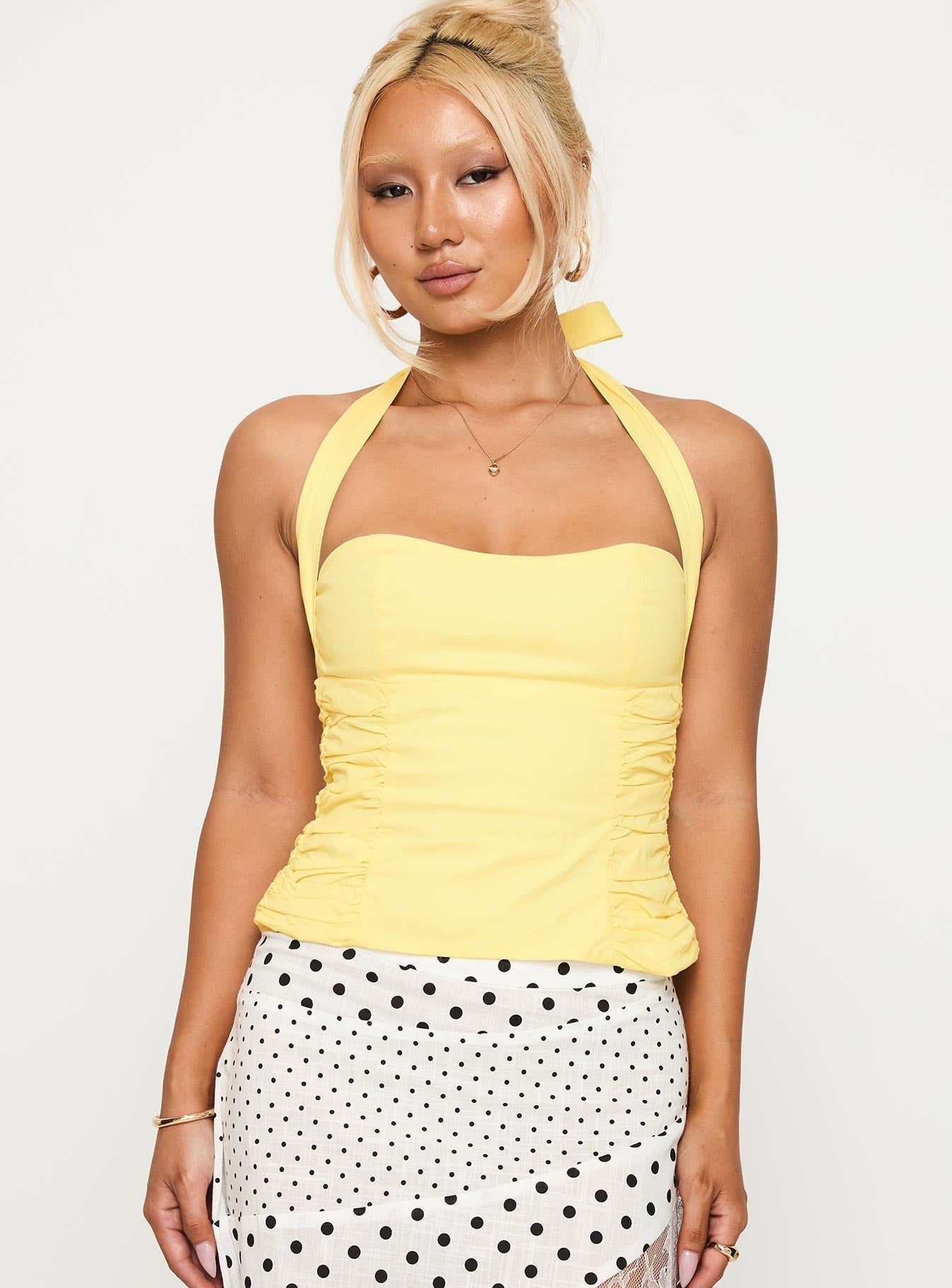 Kendelle Halter Top Lemon