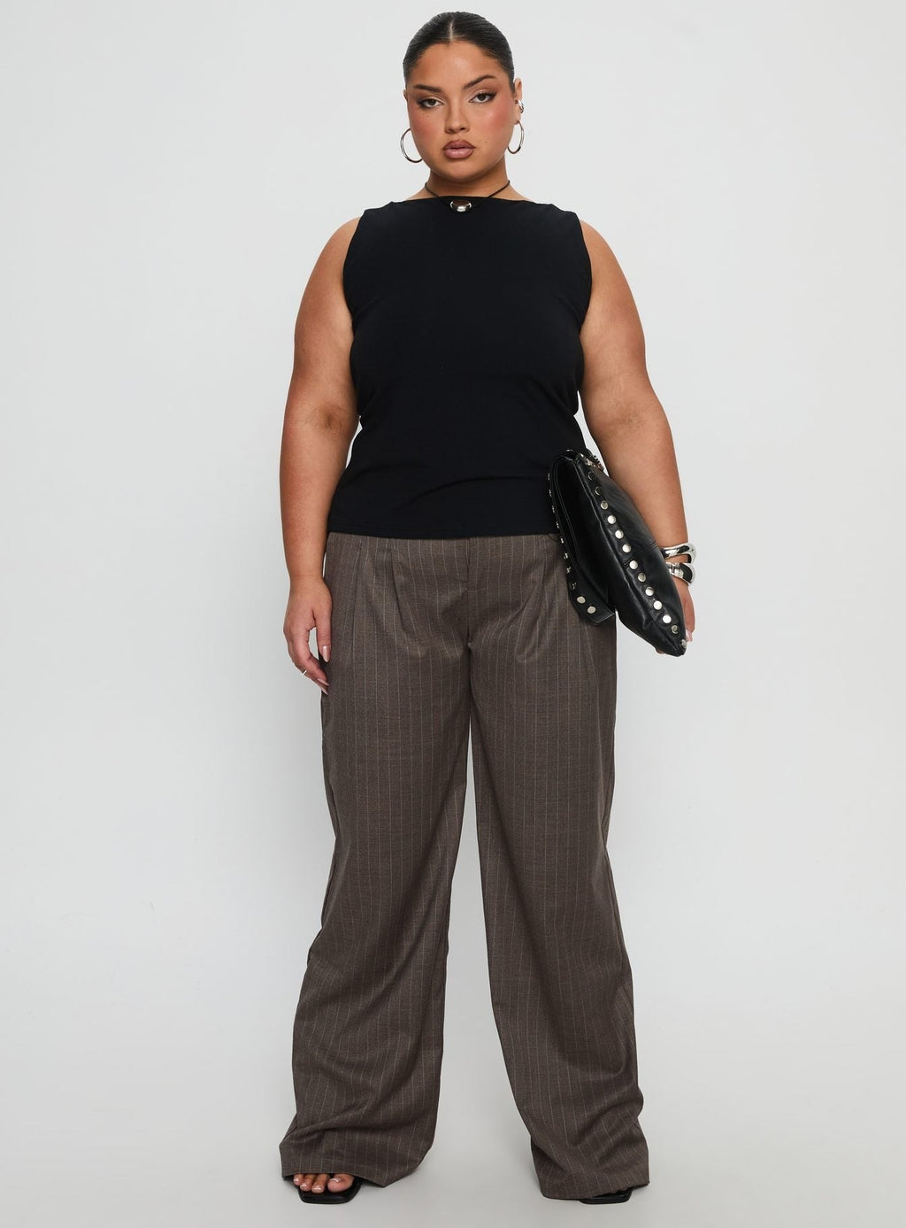 Lose Your Number High Neck Top Black Curve