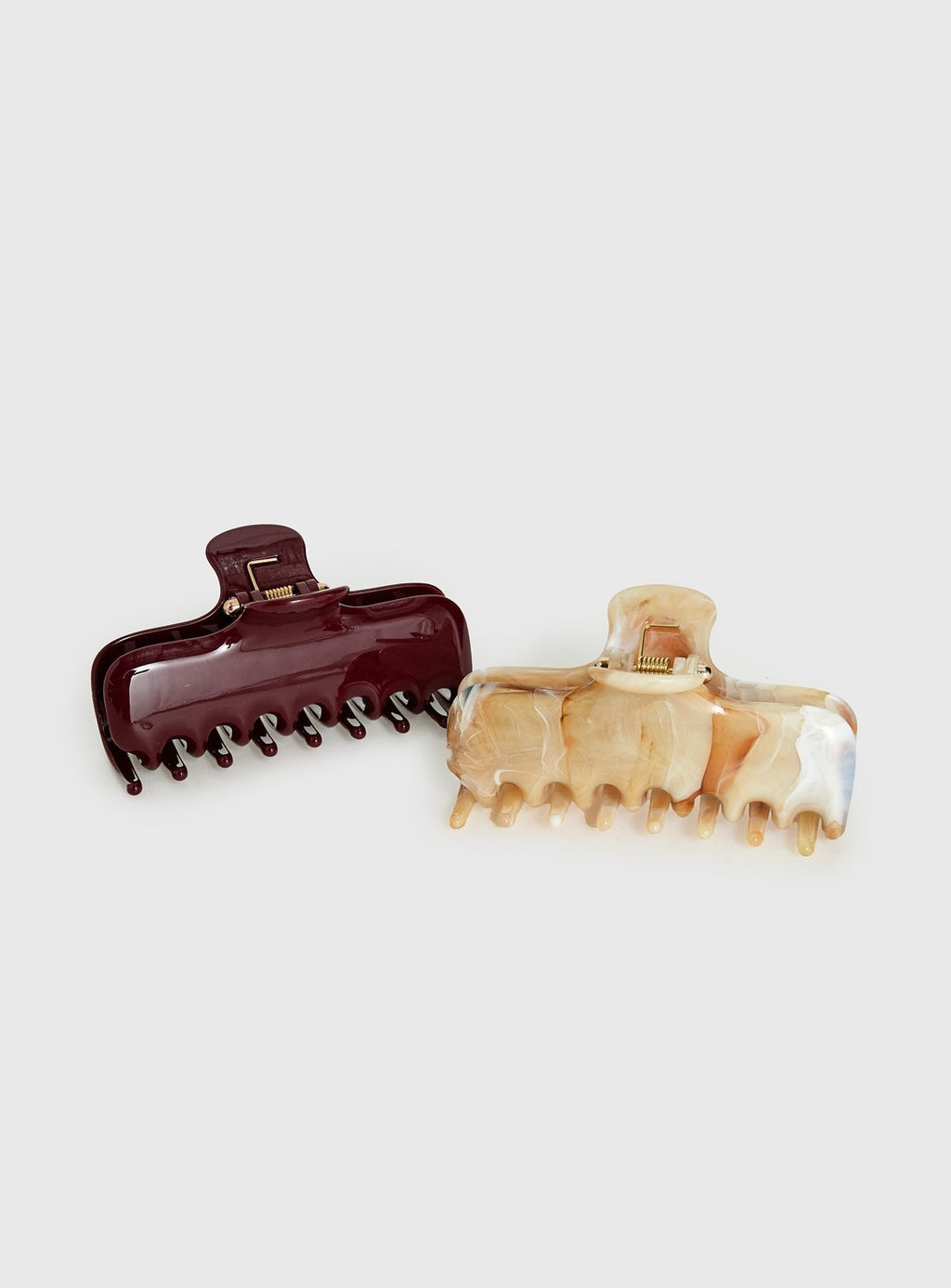 Rhen Claw Clip Pack Burgundy / Cream