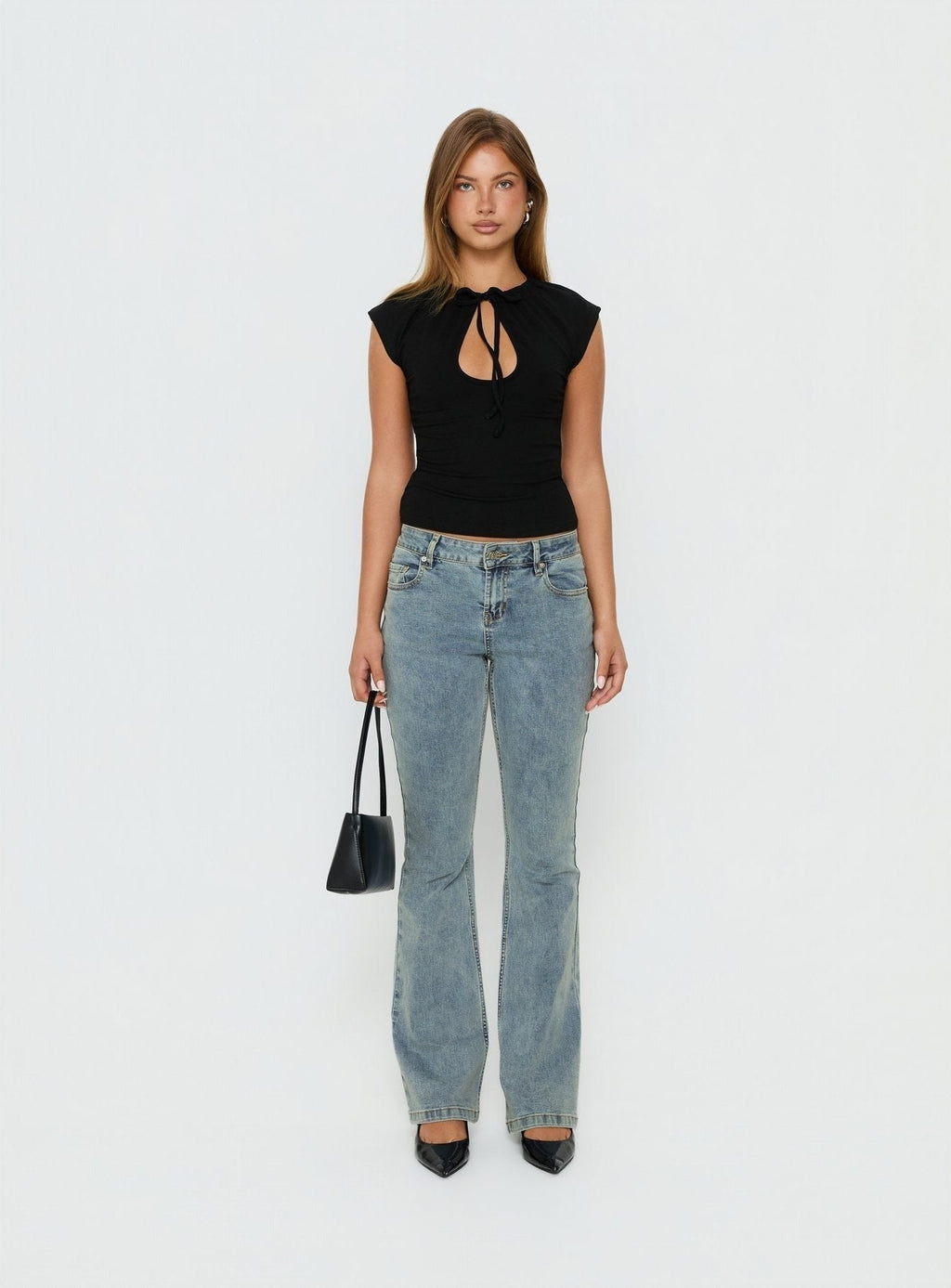 Bethany Low Rise Bootleg Jeans Ice Wash