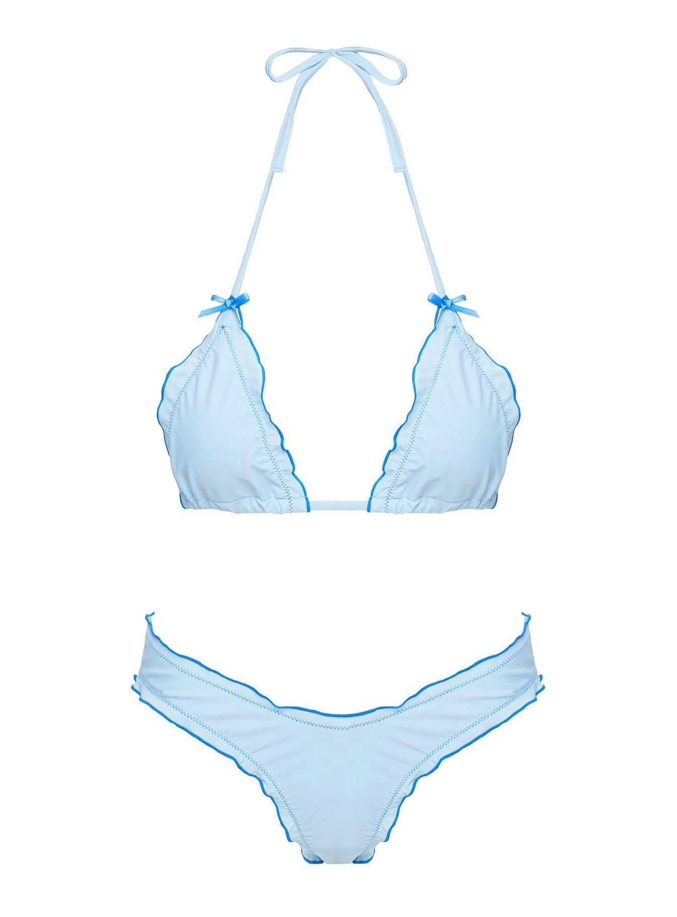 Kathrine Triangle Bikini Top Sky Blue