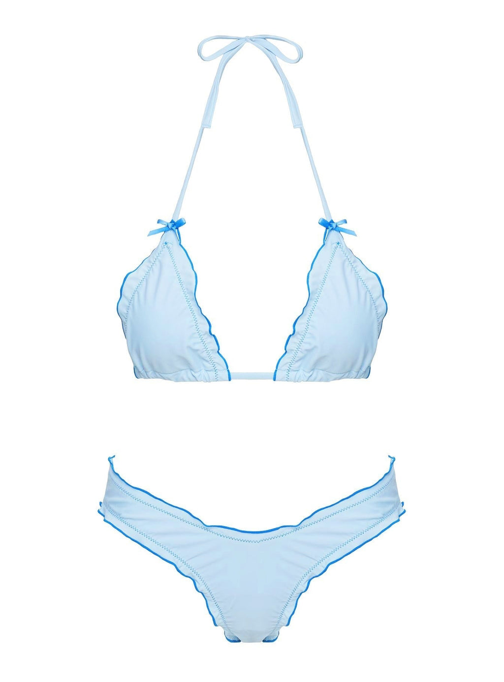 Kathrine Triangle Bikini Top Sky Blue