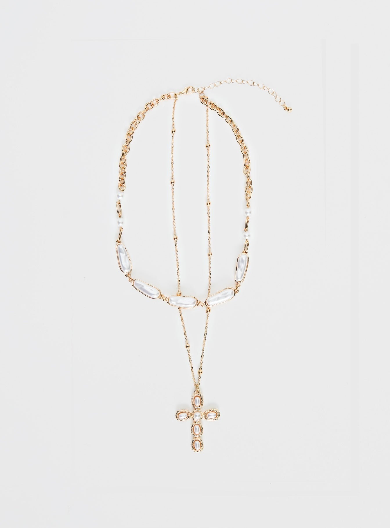 Isabellah Pearl Necklace Pack Gold