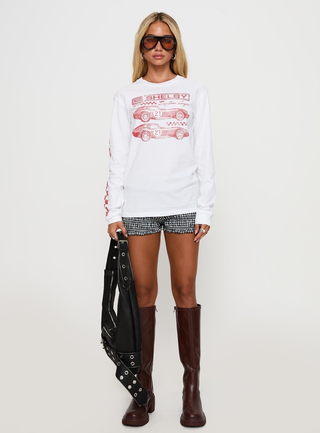 Shelby Daytona Long Sleeve Top Washed Bright White
