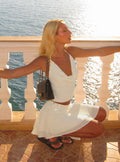 Gemmina Halter Sequin Top Cream