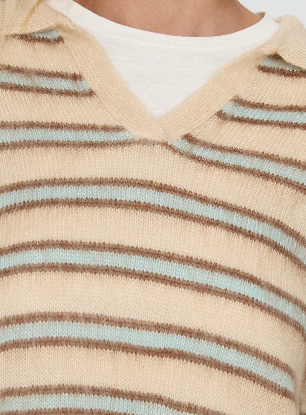 Powers Rugby Cable Knit Jumper Stripe