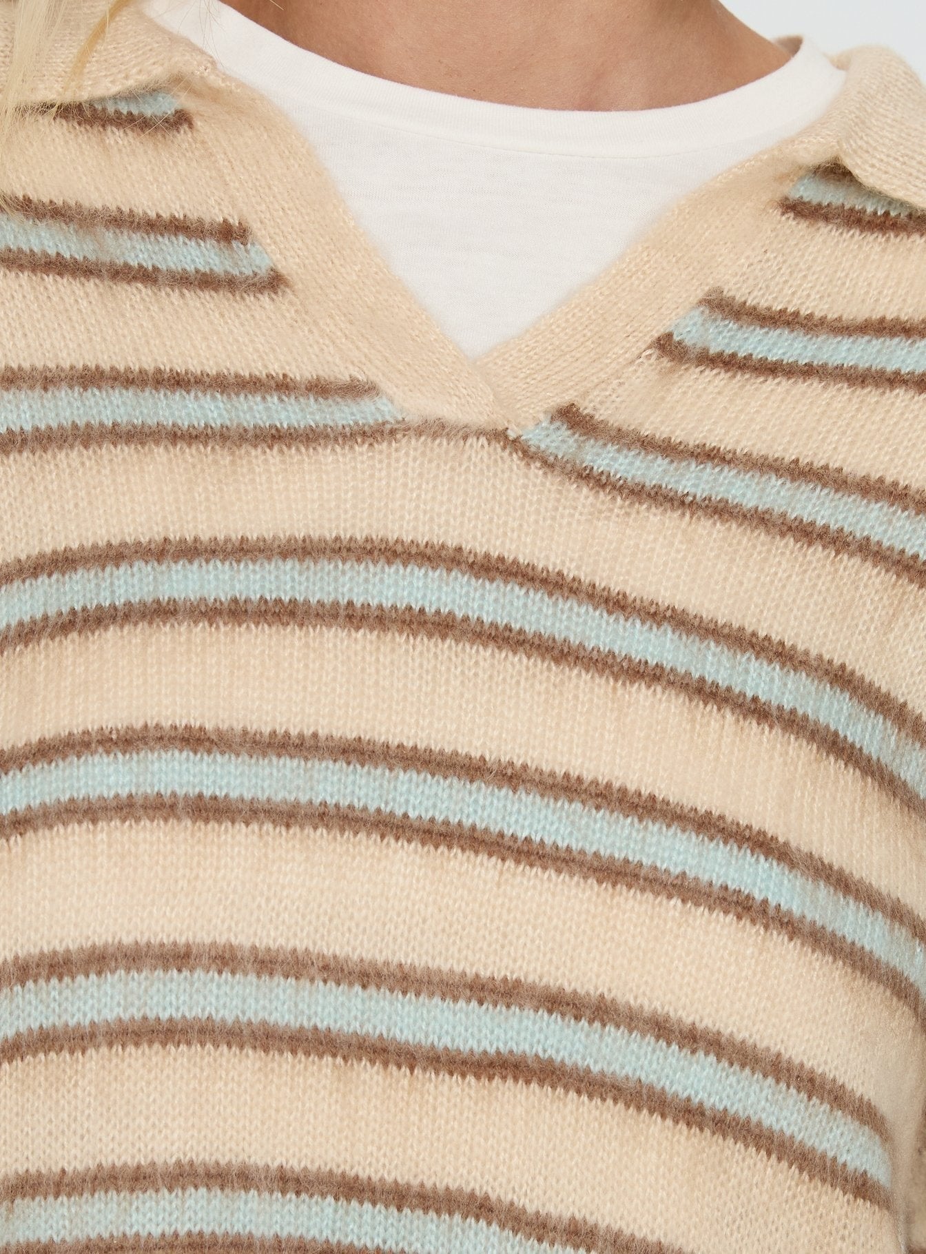 Powers Rugby Cable Knit Jumper Stripe