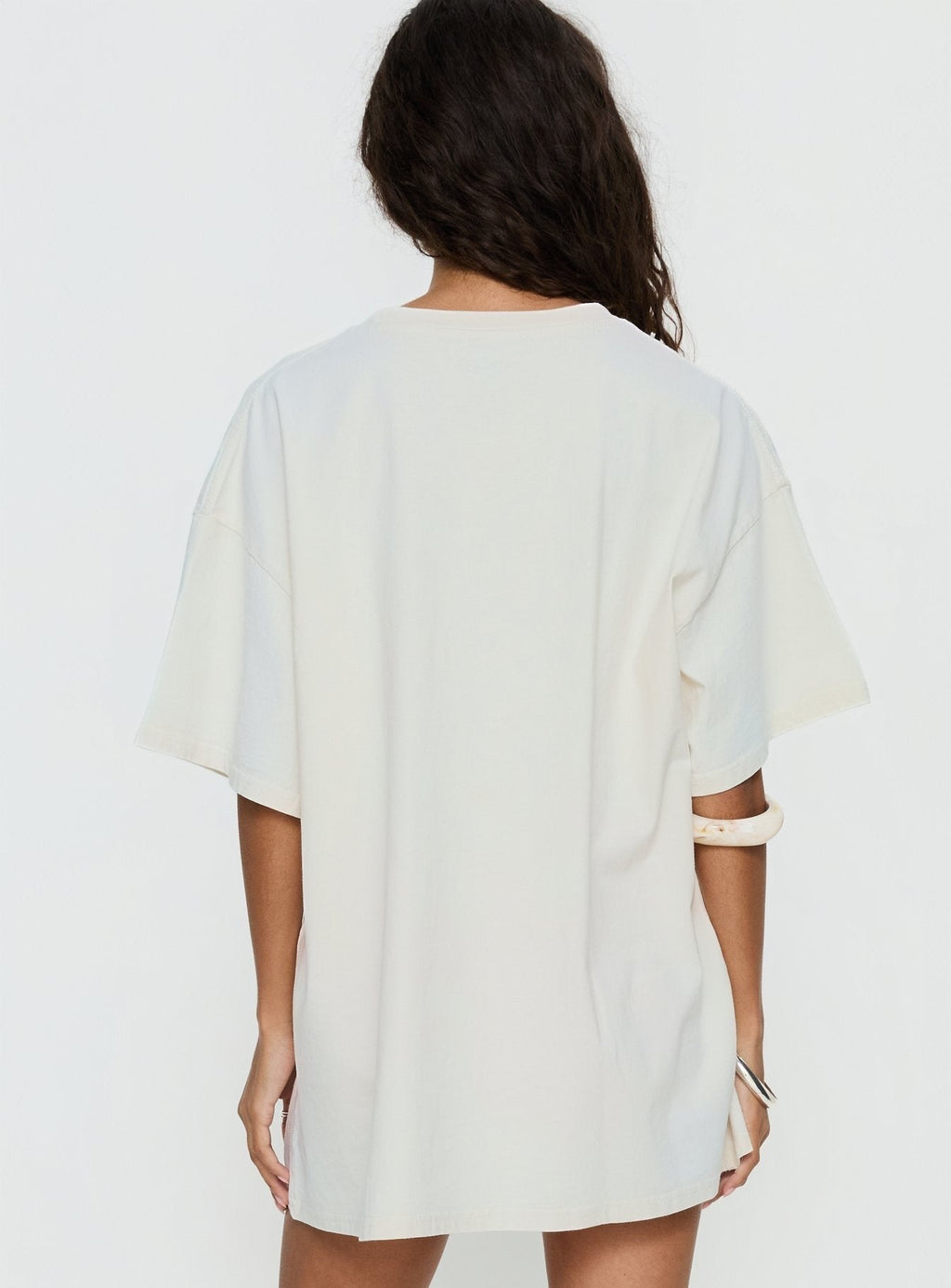Amalfi Love Oversized Graphic Tee Off White