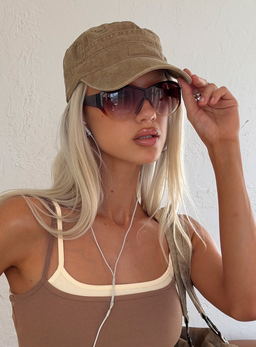Odera Military Cap Washed Beige