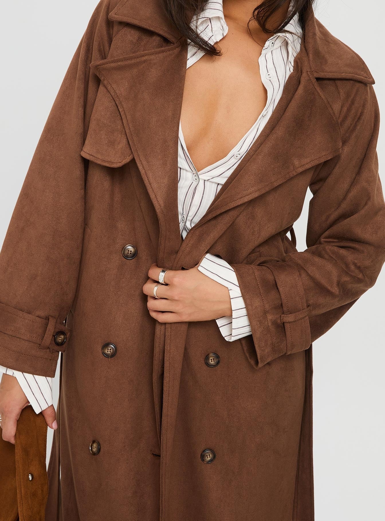 Rectify Trench Coat Brown